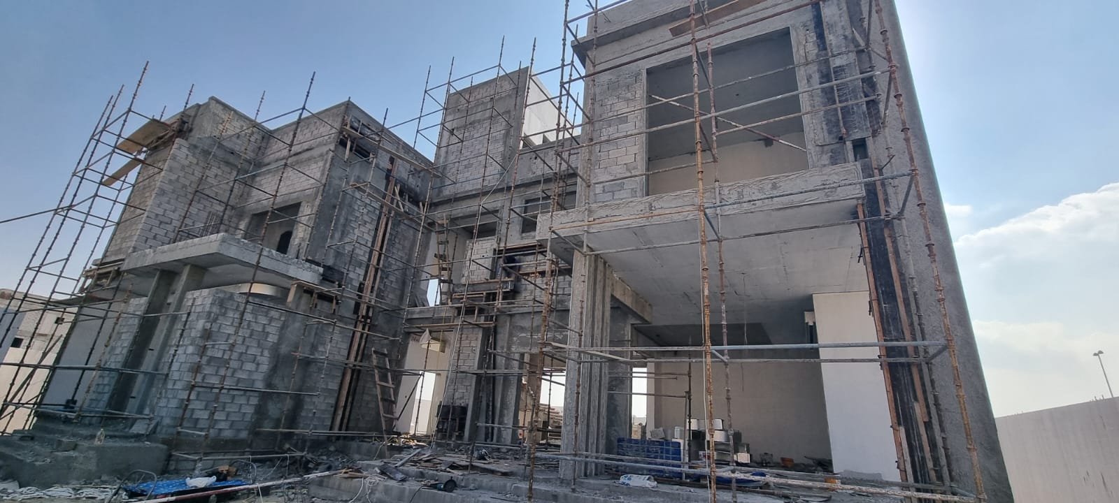 Mansion structure at golden hour, Al Shamkha
